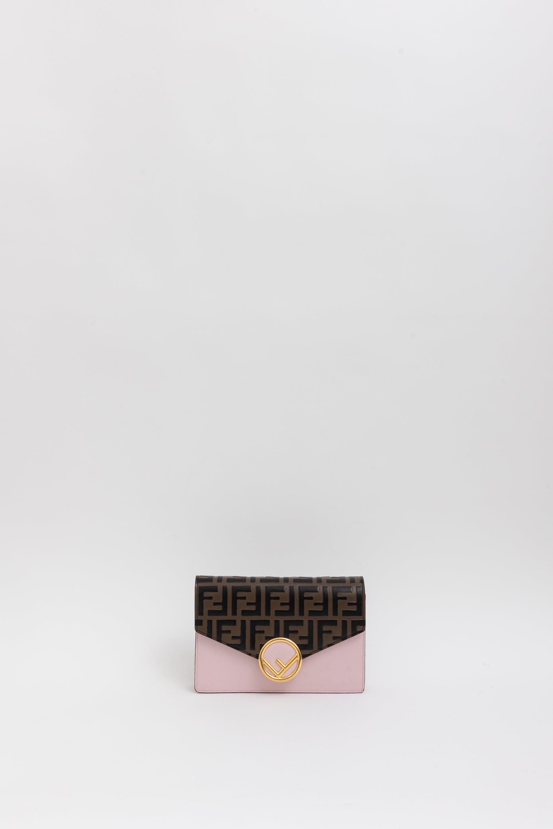 F is Fendi FF Embossed Wallet on Chain