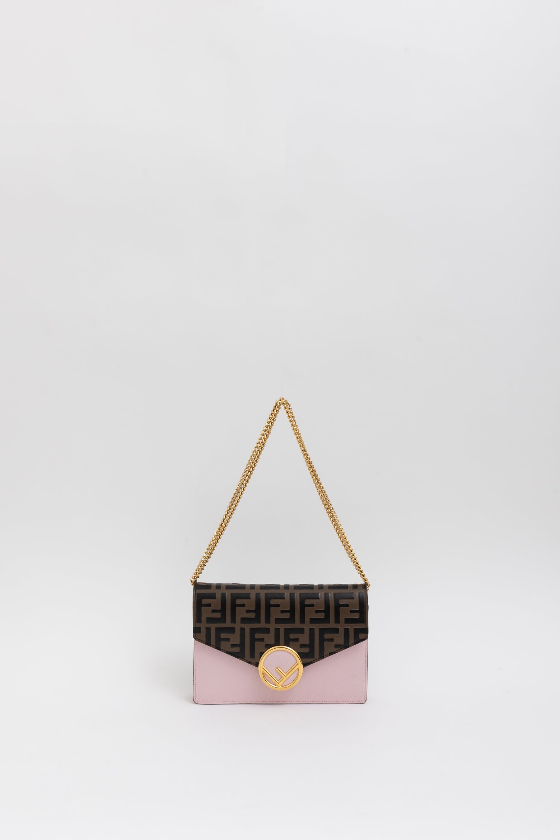 F is Fendi FF Embossed Wallet on Chain