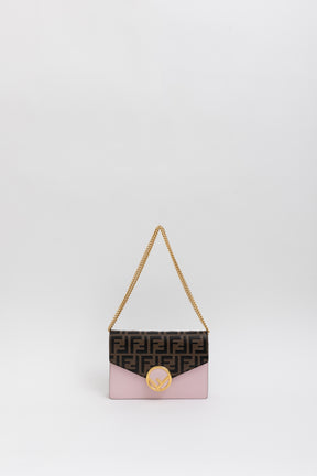 F is Fendi FF Embossed Wallet on Chain