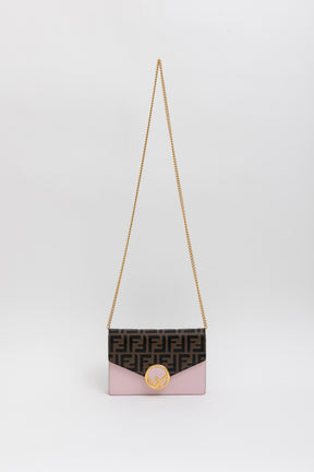 F is Fendi FF Embossed Wallet on Chain