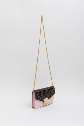 F is Fendi FF Embossed Wallet on Chain