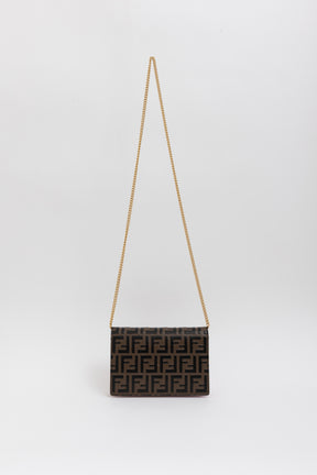 F is Fendi FF Embossed Wallet on Chain