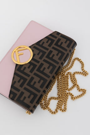 F is Fendi FF Embossed Wallet on Chain