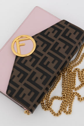 F is Fendi FF Embossed Wallet on Chain