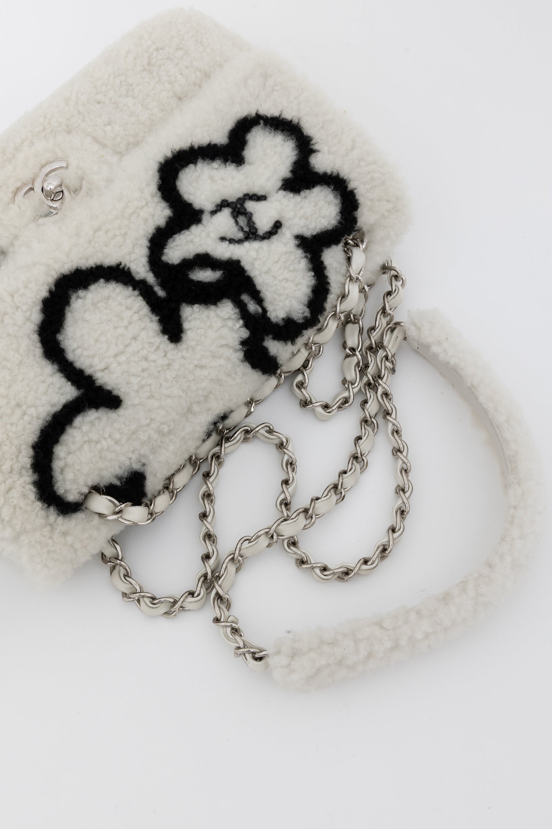 22A Fluffy Camellia Flap Bag