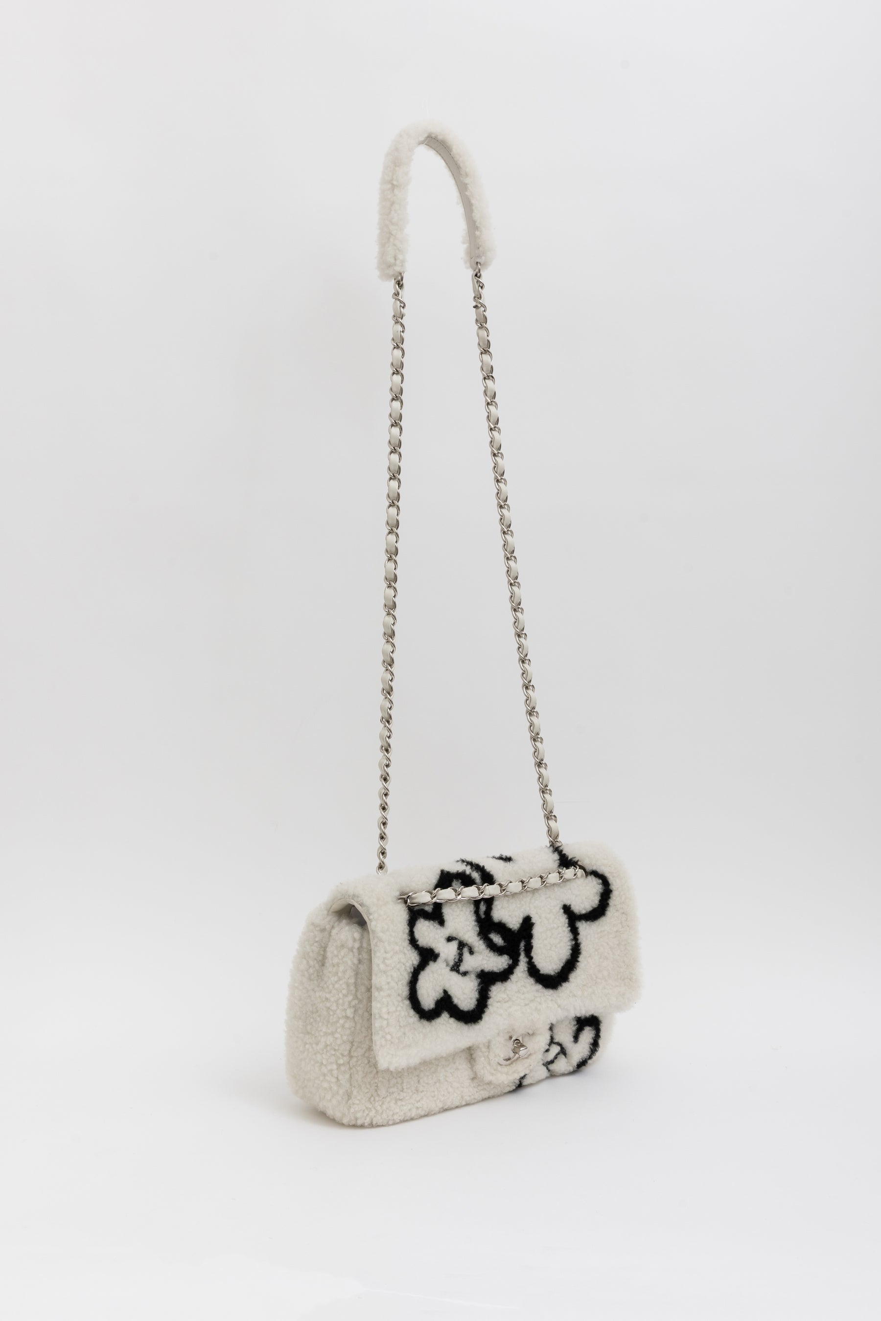 22A Fluffy Camellia Flap Bag