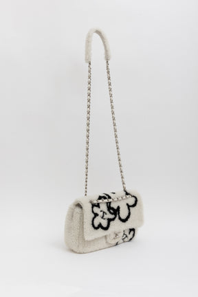22A Fluffy Camellia Flap Bag
