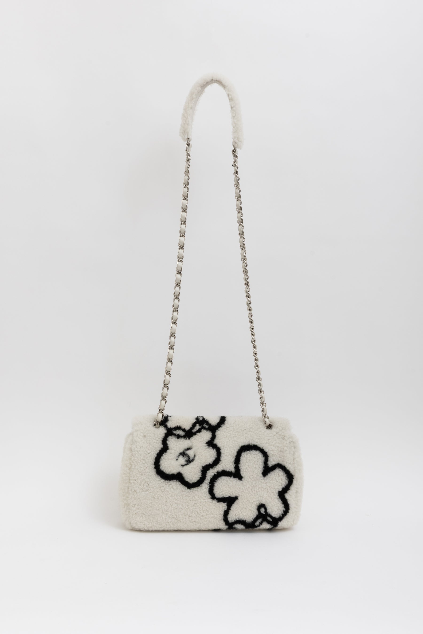 22A Fluffy Camellia Flap Bag