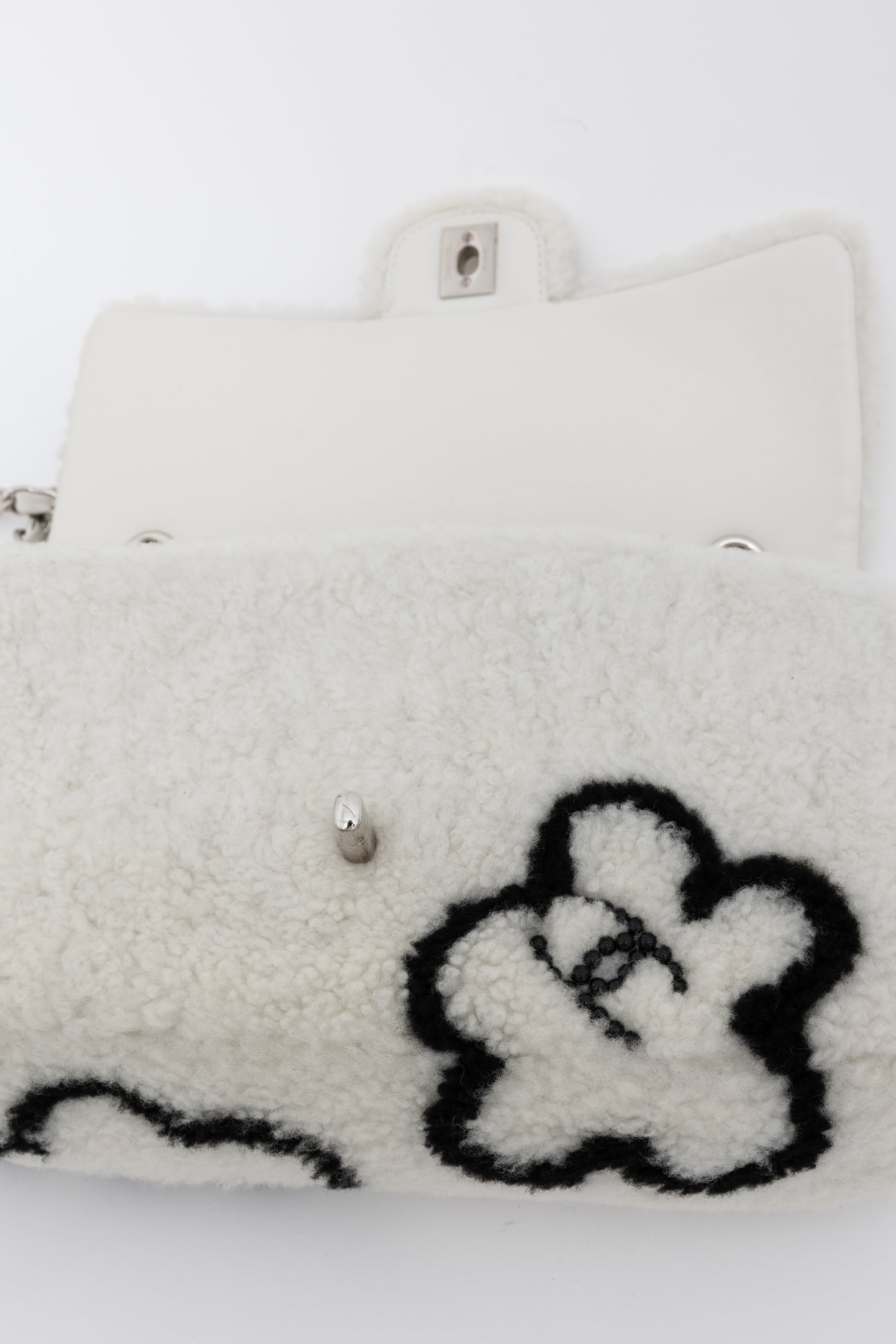 22A Fluffy Camellia Flap Bag