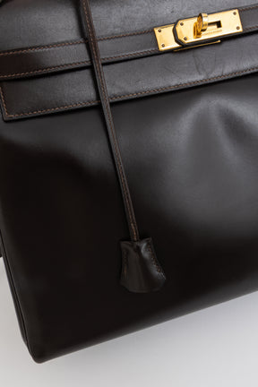 Kelly 35 Retourne Brown Box Leather