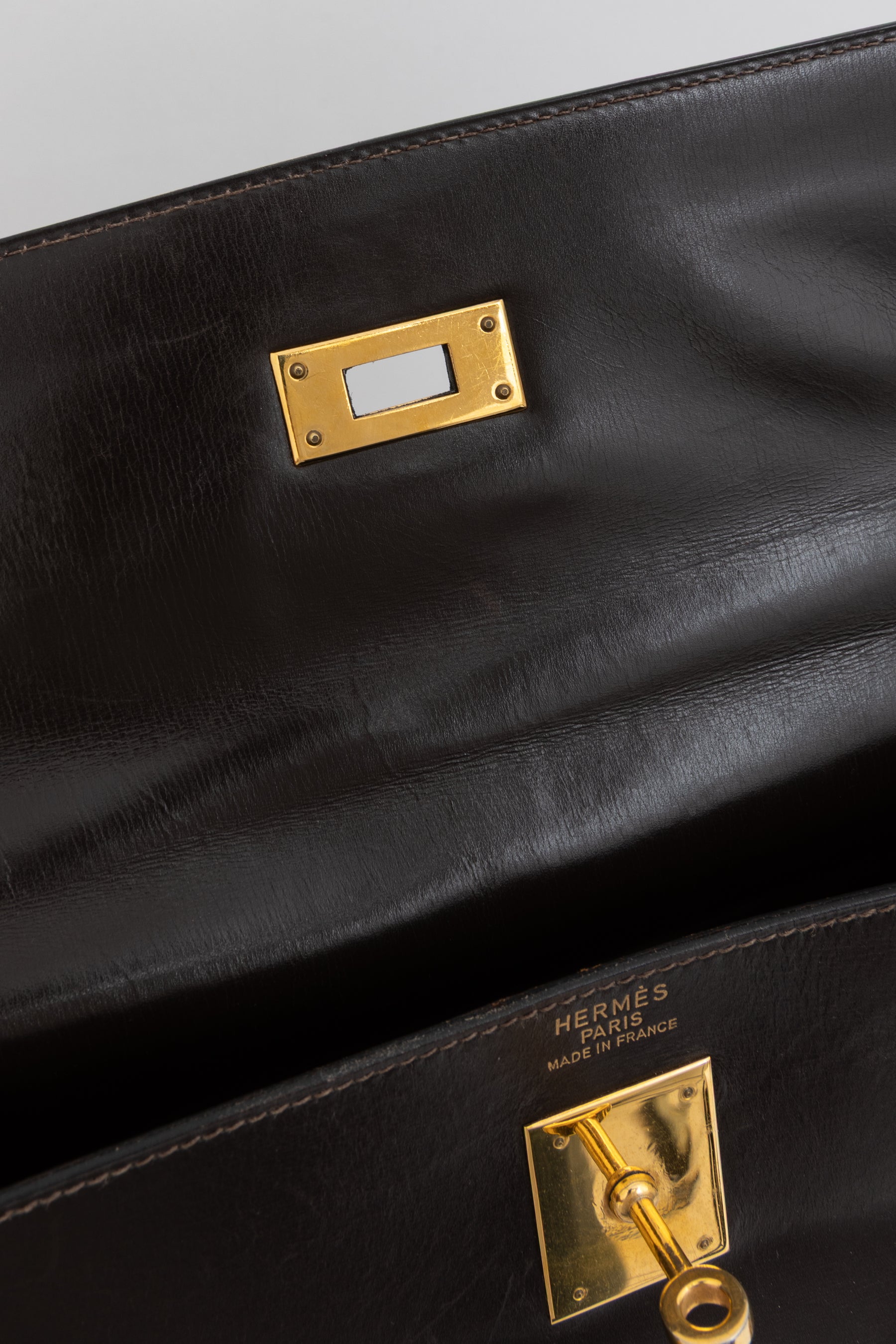 Kelly 35 Retourne Brown Box Leather