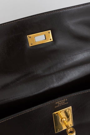 Kelly 35 Retourne Brown Box Leather