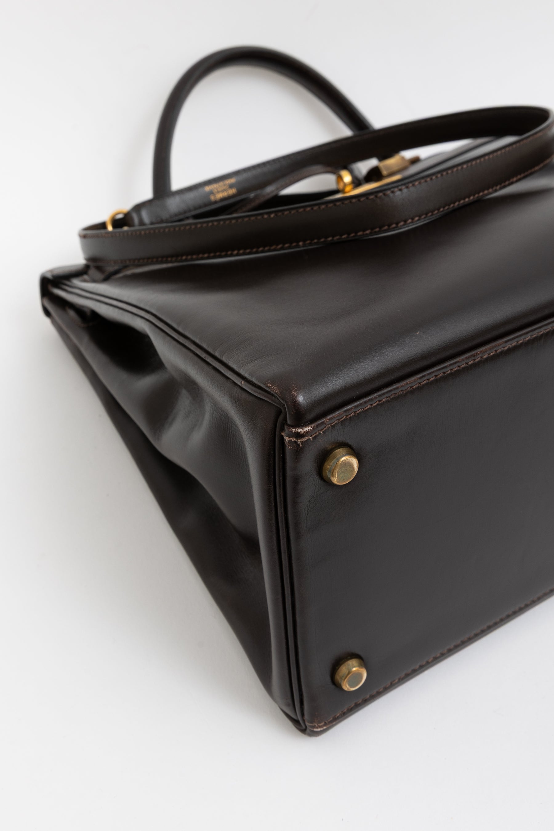 Kelly 35 Retourne Brown Box Leather