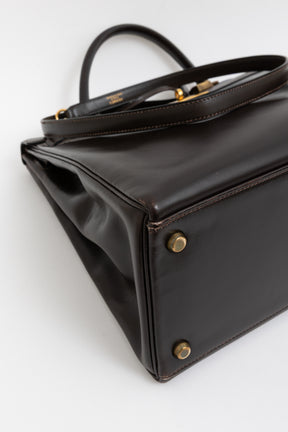 Kelly 35 Retourne Brown Box Leather