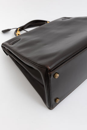 Kelly 35 Retourne Brown Box Leather