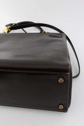 Kelly 35 Retourne Brown Box Leather