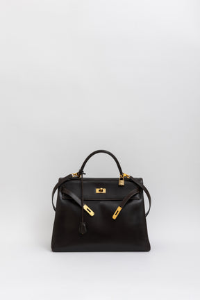 Kelly 35 Retourne Brown Box Leather