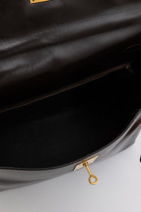 Kelly 35 Retourne Brown Box Leather