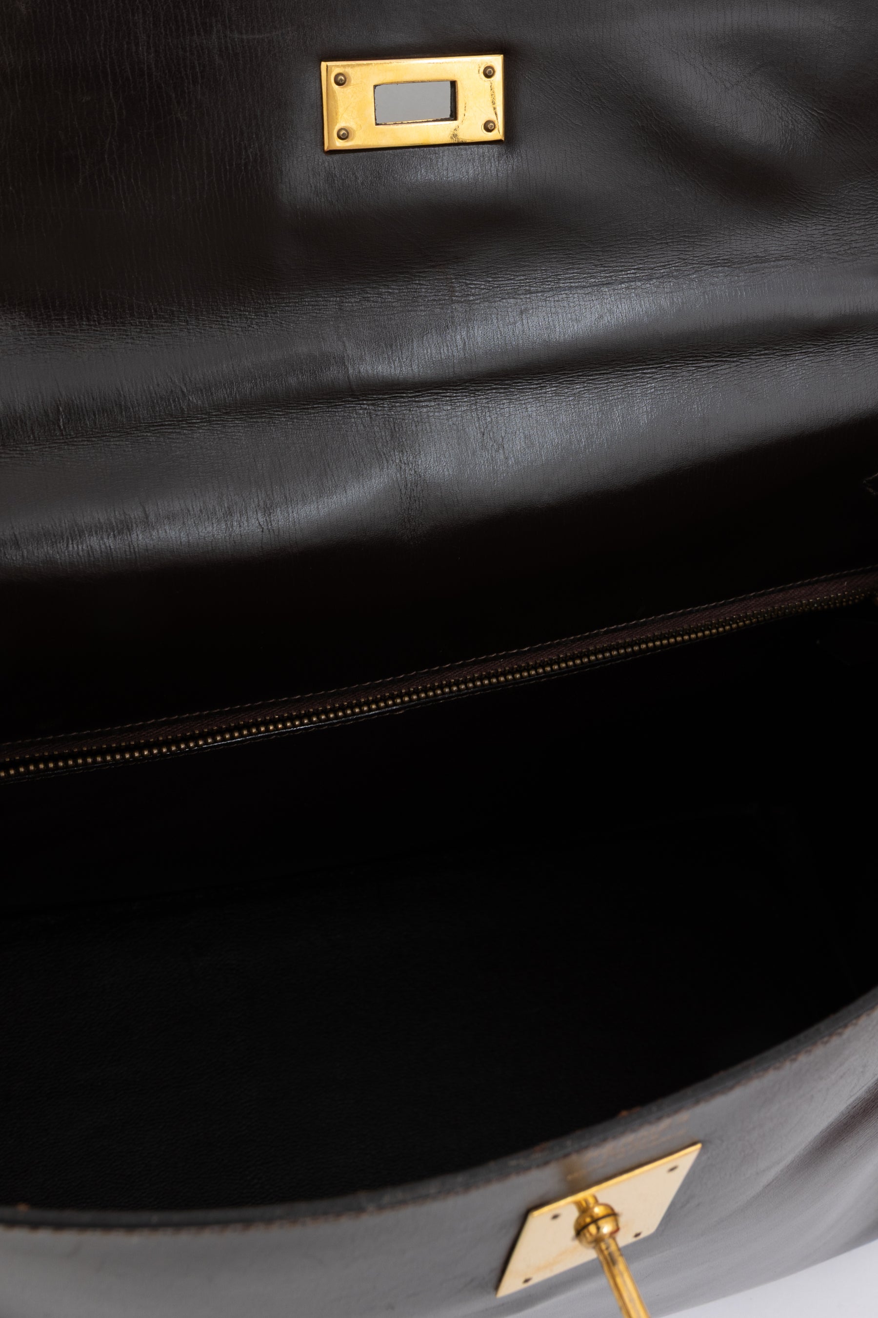 Kelly 35 Retourne Brown Box Leather