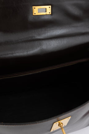 Kelly 35 Retourne Brown Box Leather