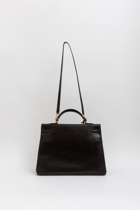 Kelly 35 Retourne Brown Box Leather