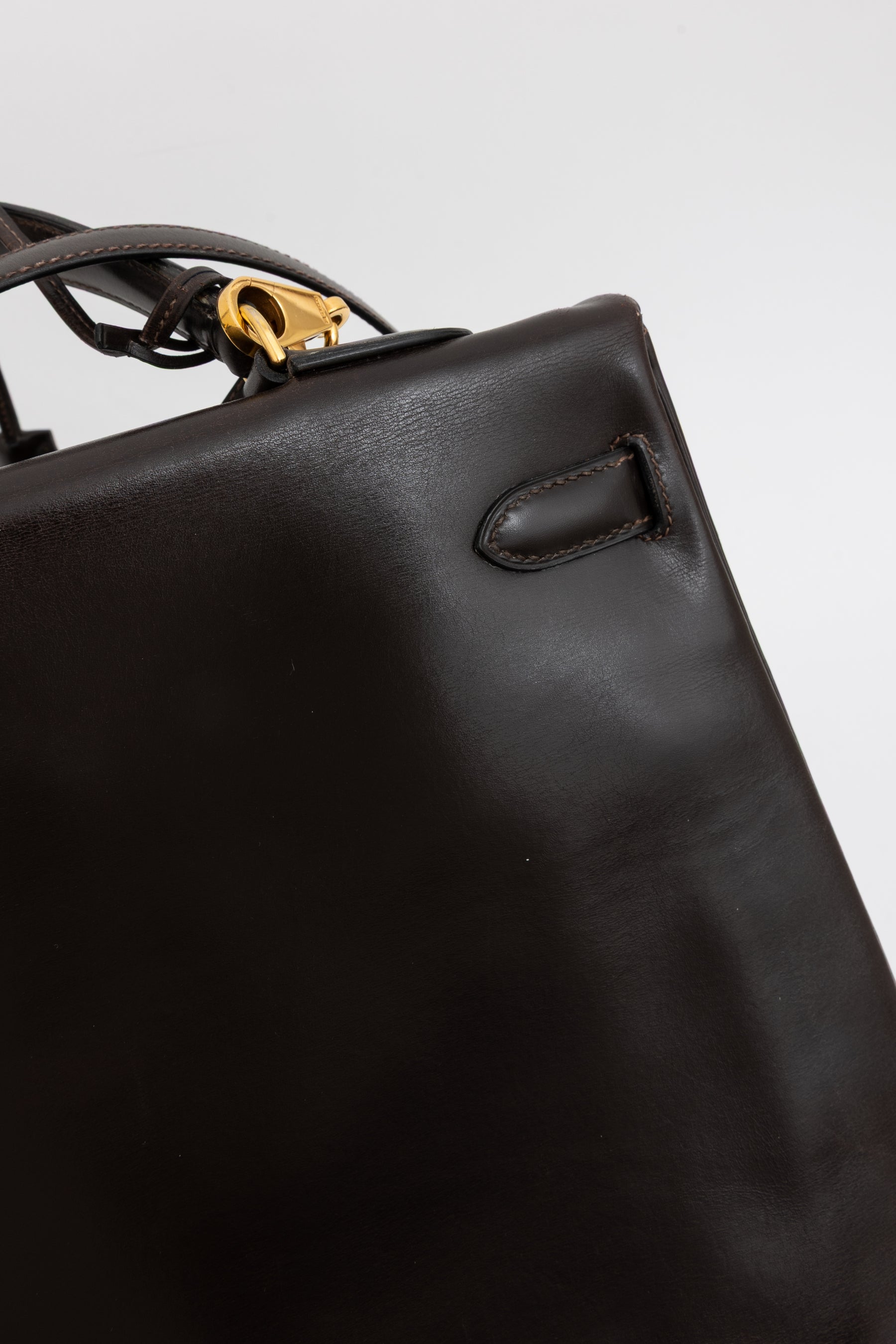 Kelly 35 Retourne Brown Box Leather