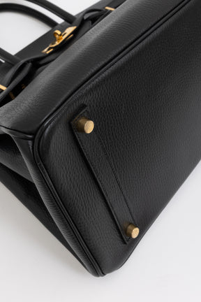 Birkin 35 in Black Ardennes Leather with Gold Hardware