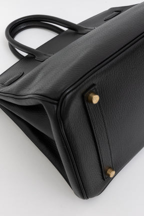 Birkin 35 in Black Ardennes Leather with Gold Hardware