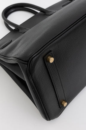 Birkin 35 in Black Ardennes Leather with Gold Hardware