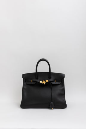 Birkin 35 in Black Ardennes Leather with Gold Hardware