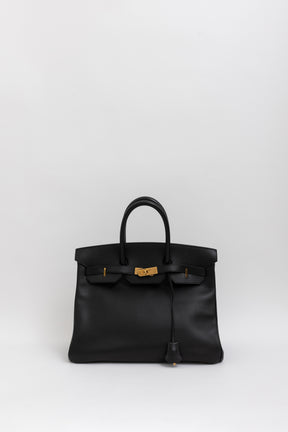 Birkin 35 in Black Ardennes Leather with Gold Hardware