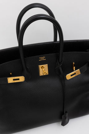 Birkin 35 in Black Ardennes Leather with Gold Hardware