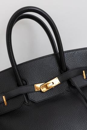 Birkin 35 in Black Ardennes Leather with Gold Hardware