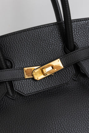 Birkin 35 in Black Ardennes Leather with Gold Hardware