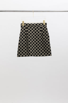 GG Monogram Logo Mini Skirt
