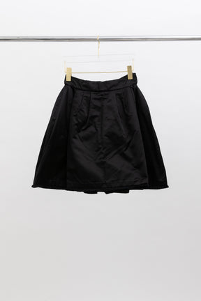 Pleated Flared Mini Skirt