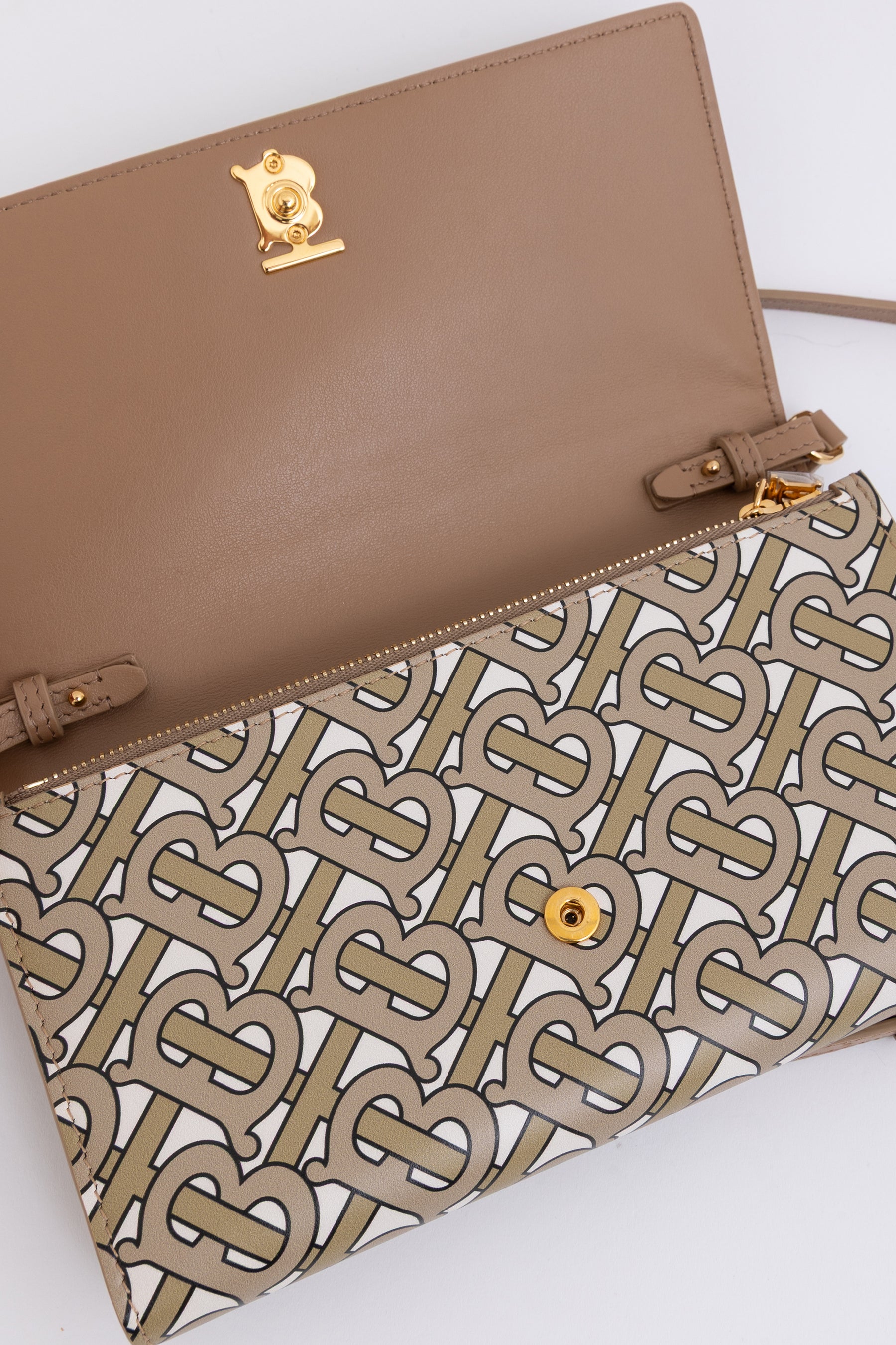 Hazelmere TB Monogram Crossbody Wallet