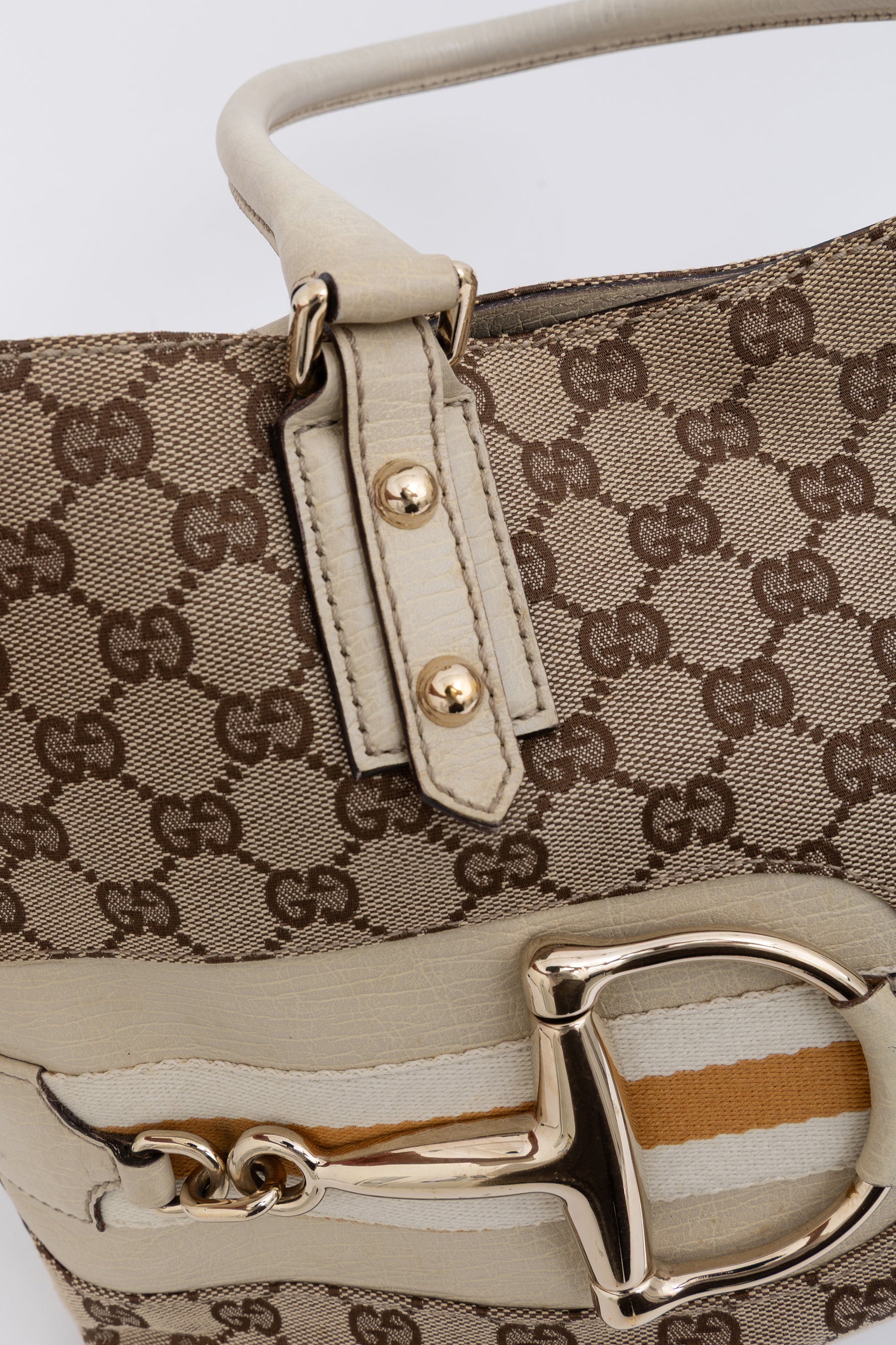 GG Canvas Hasler Horsebit Tote