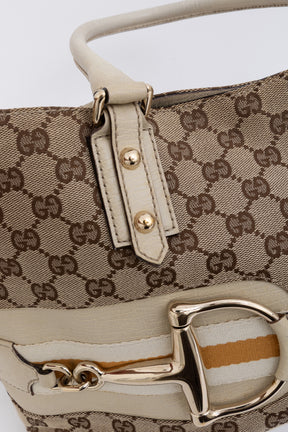 GG Canvas Hasler Horsebit Tote