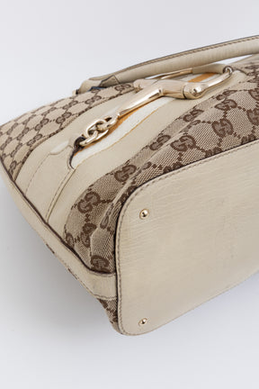GG Canvas Hasler Horsebit Tote
