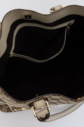 GG Canvas Hasler Horsebit Tote