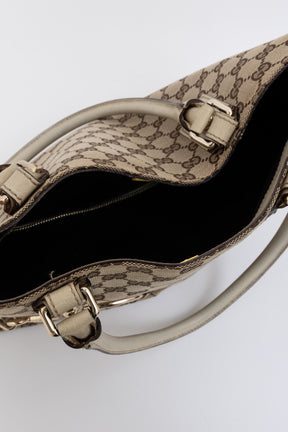 GG Canvas Hasler Horsebit Tote