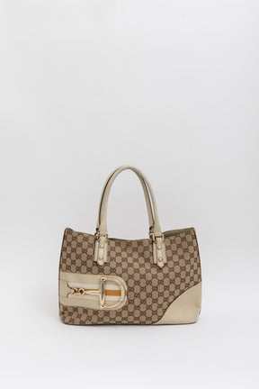 GG Canvas Hasler Horsebit Tote