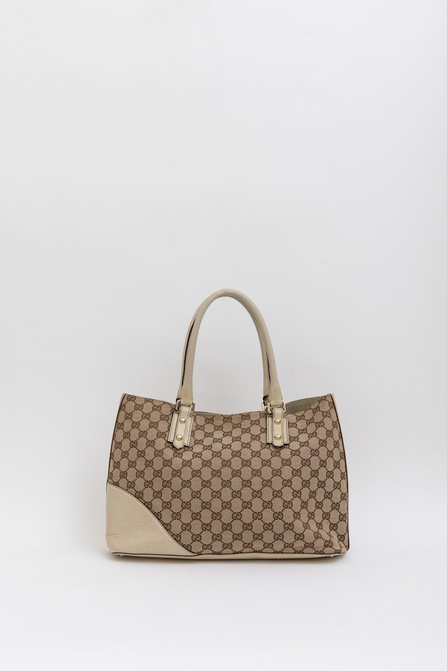 GG Canvas Hasler Horsebit Tote