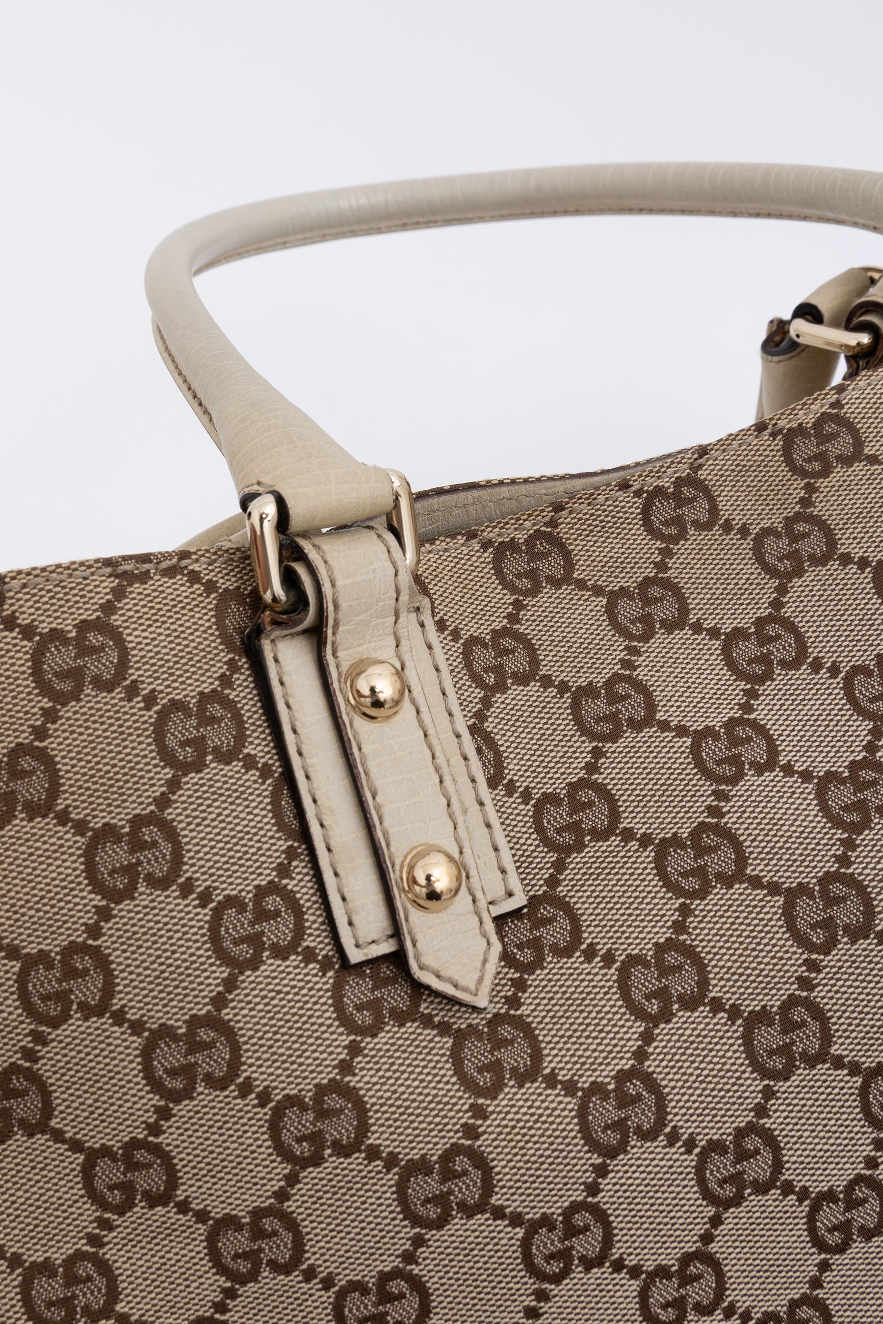GG Canvas Hasler Horsebit Tote