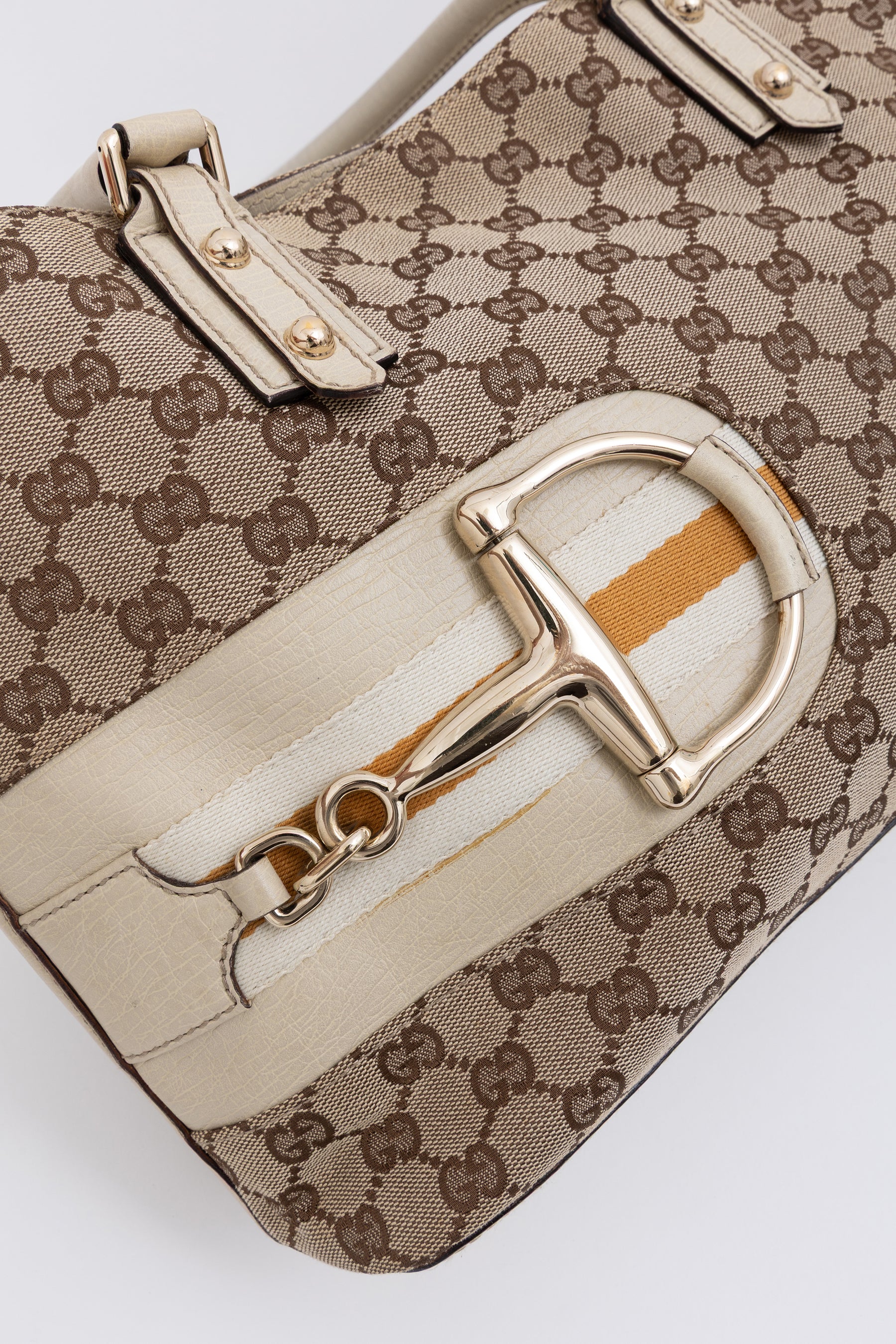 GG Canvas Hasler Horsebit Tote