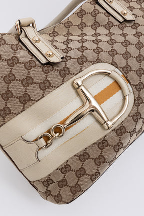 GG Canvas Hasler Horsebit Tote