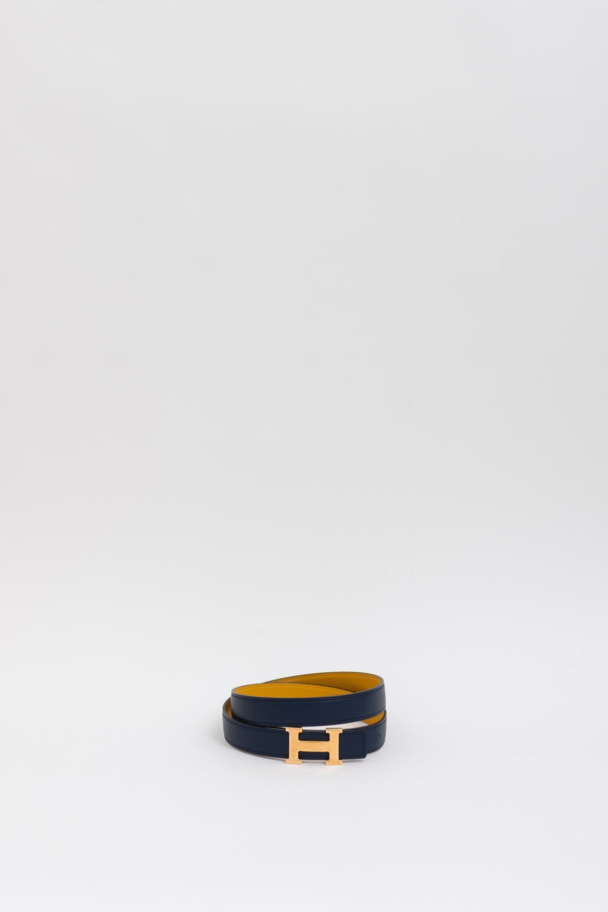 H Belt Buckle & Reversible Leather Strap