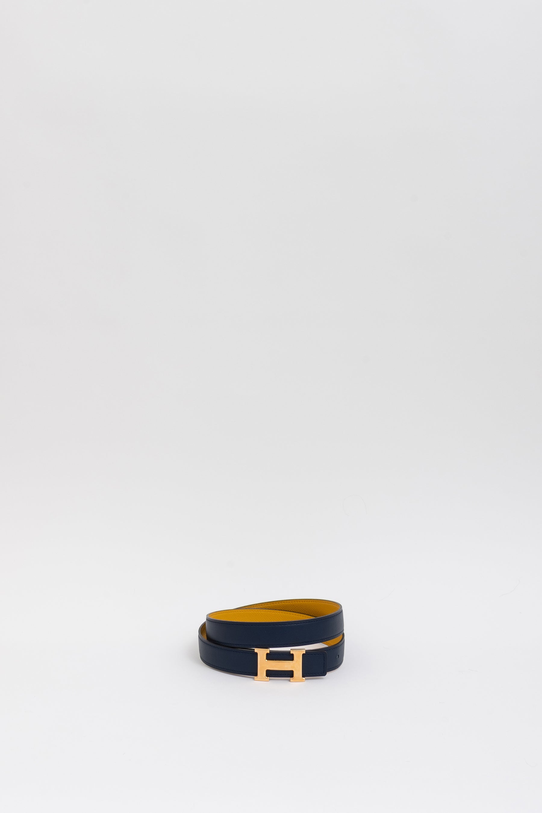 H Belt Buckle & Reversible Leather Strap