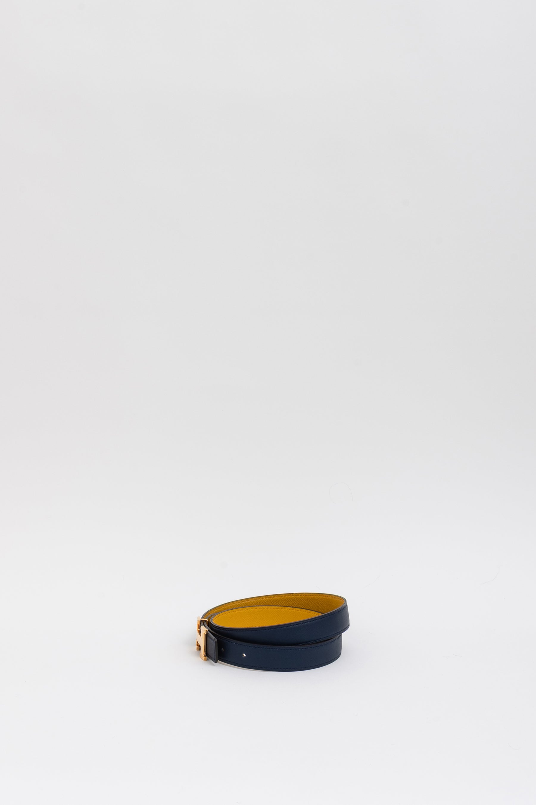H Belt Buckle & Reversible Leather Strap
